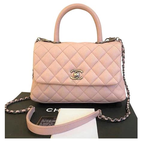 chanel pink top handle|chanel small bag with handle.